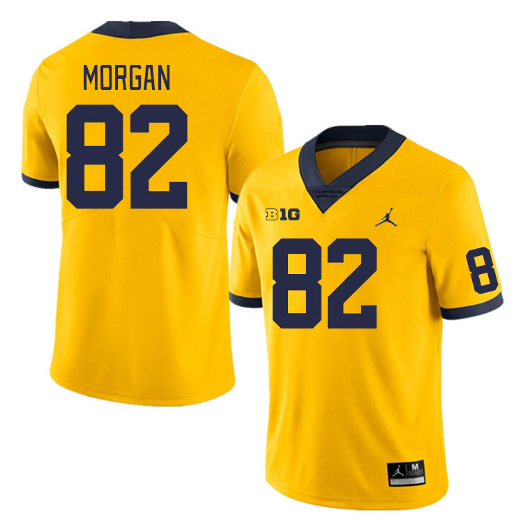 Michigan Wolverines #82 Semaj Morgan College Football Jerseys Stitched Sale-Maize